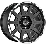 Cerchio in lega SPARCO DAKAR 17x8.5 ET0 6x120 MATT BLACK LIP POLISHED+RIVETS CERTIFICATO NAD