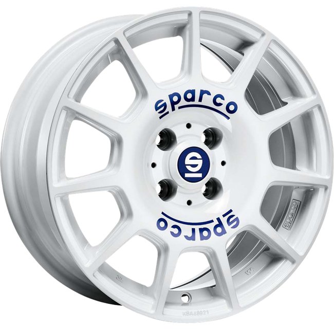 Cerchio in lega SPARCO TERRA 17x7.5 ET45 5x114 WHITE BLUE LETTERING CERTIFICATO NAD