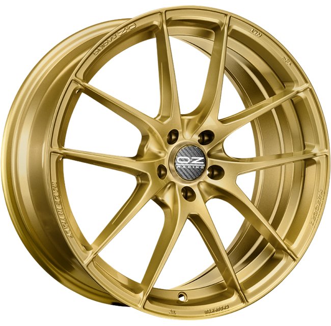 Cerchio in lega OZ Racing LEGGERA HLT 19x8 ET43 5x100 RACE GOLD CERTIFICATO NAD