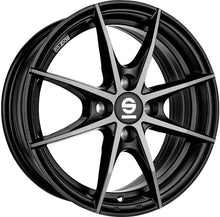 Load image into Gallery viewer, Cerchio in lega SPARCO TROFEO 4 16x6.5 ET37 4x100 FUME BLACK FULL POLISHED CERTIFICATO NAD