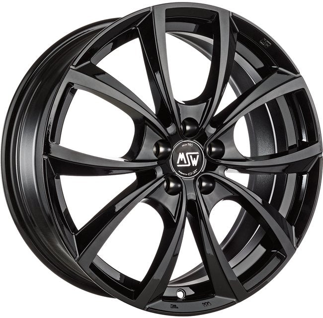 Cerchio in Lega MSW 27 18x7.5 ET38 5x110 GLOSS BLACK CERTIFICATO NAD