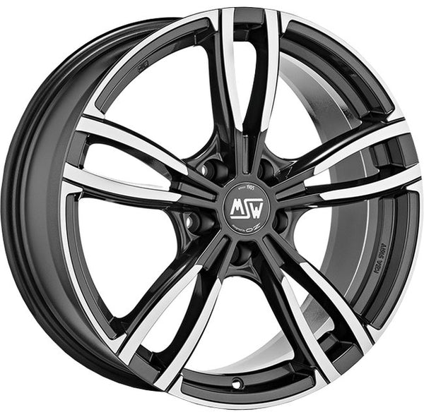Cerchio in Lega MSW 73 19x8.5 ET40 5x112 GLOSS DARK GREY FULL POLISHED CERTIFICATO NAD
