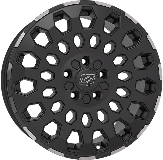 Cerchio in Lega MSW 99 MATT 17x8 ET37 5x127 BLACK LIP POLISHED CERTIFICATO NAD