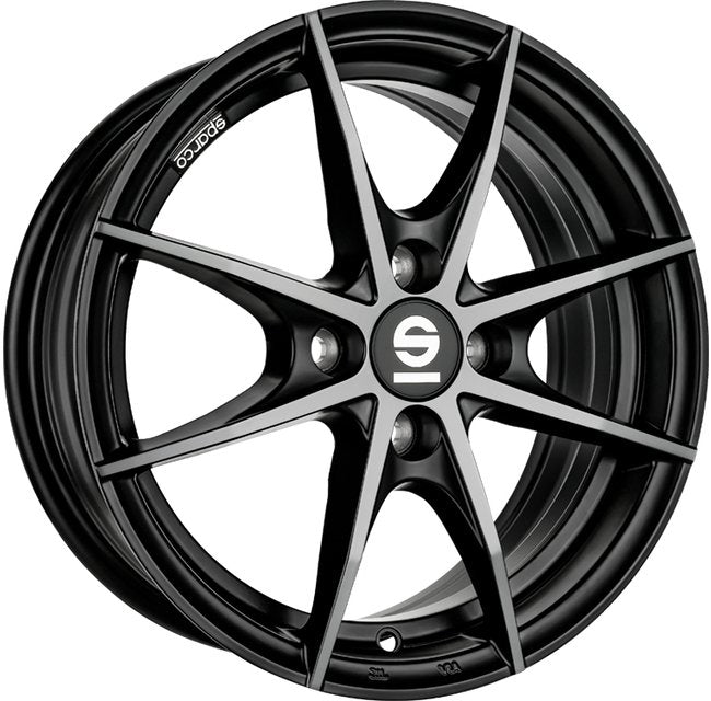 Cerchio in lega SPARCO TROFEO 4 17x7 ET37 4x100 FUME BLACK FULL POLISHED CERTIFICATO NAD