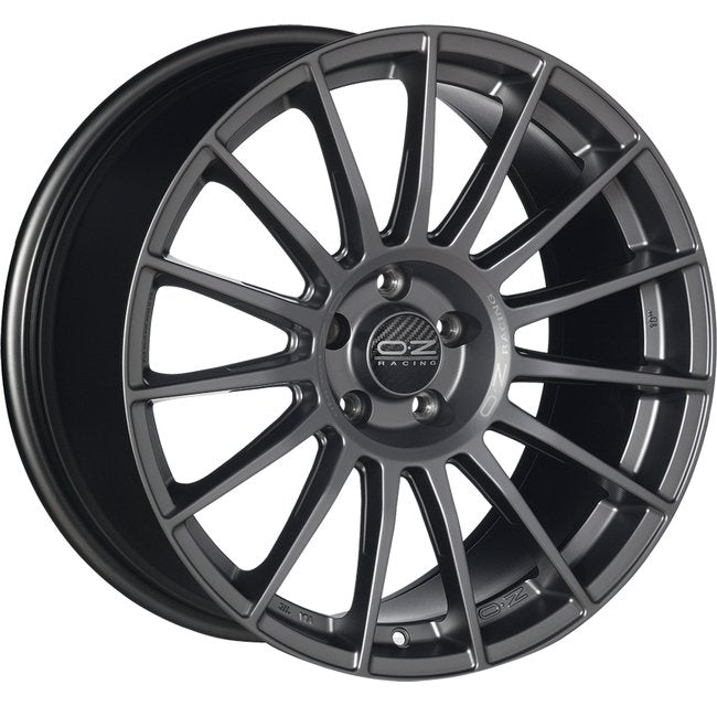 Cerchio in lega OZ Racing SUPERTURISMO LM 17x7.5 ET40 5x108 MATT GRAPHITE SILVER LETTERING CERTIFICATO NAD