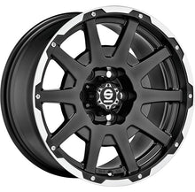 Load image into Gallery viewer, Cerchio in lega SPARCO DAKAR 17x8.5 ET0 6x114 MATT BLACK LIP POLISHED+RIVETS CERTIFICATO NAD