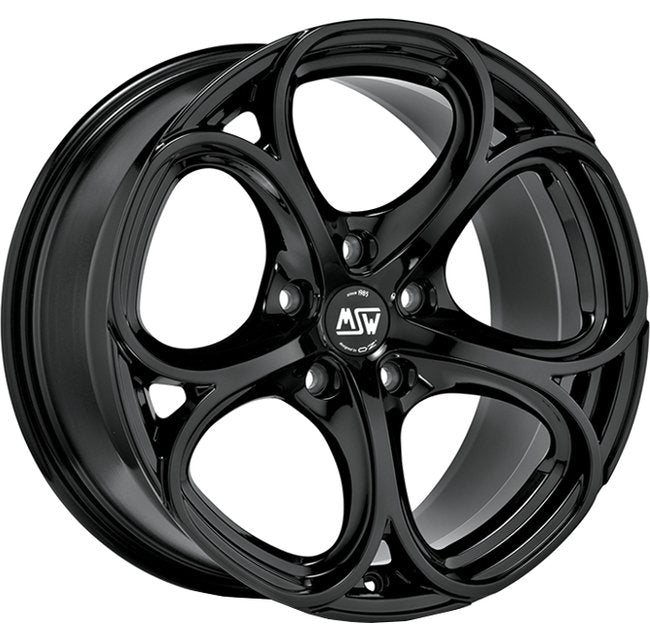 Cerchio in Lega MSW 82 18x8 ET30 5x110 GLOSS BLACK CERTIFICATO NAD