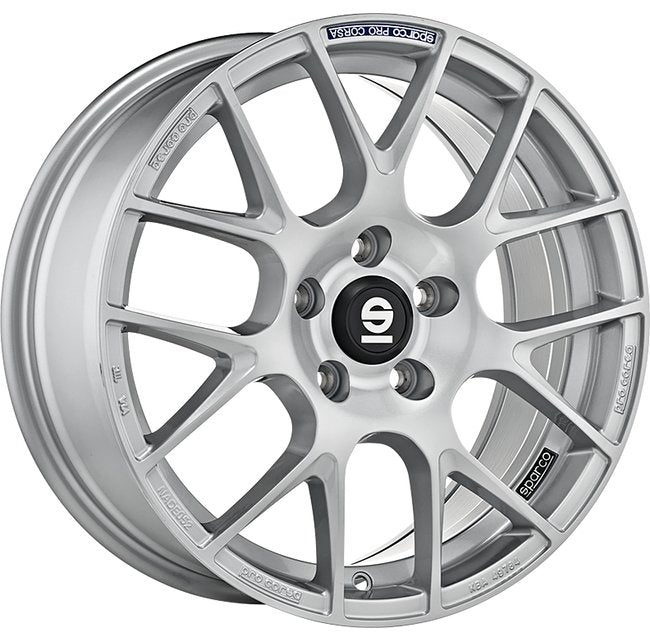 Cerchio in lega SPARCO PRO CORSA 18x8 ET45 5x120 FULL SILVER CERTIFICATO NAD