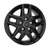 Cerchio in Lega MSW 40 VAN 16x6.5 ET60 5x120 GLOSS BLACK CERTIFICATO NAD