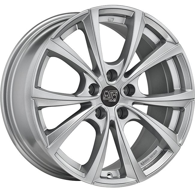 Cerchio in Lega MSW 27T 20x9.5 ET45 5x114 FULL SILVER CERTIFICATO NAD