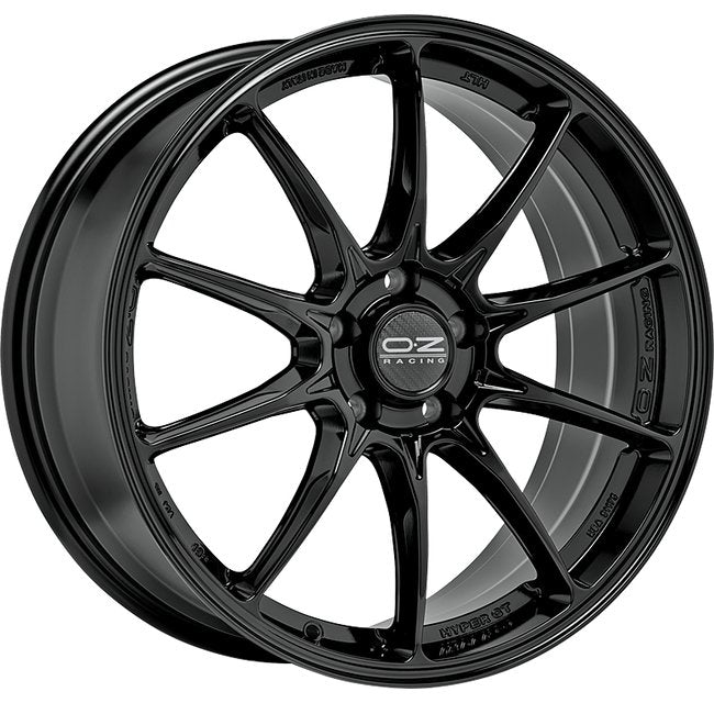 Cerchio in lega OZ Racing HYPER GT HLT 18x8 ET35 5x114 GLOSS BLACK CERTIFICATO NAD