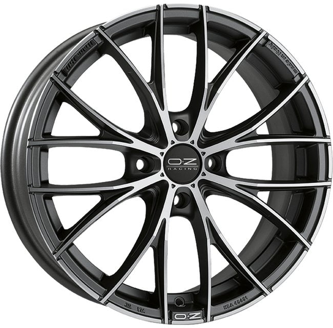 Cerchio in lega OZ Racing ITALIA 150 4F 17x7 ET42 4x108 MATT DARK GRAPHITE DIAMOND CUT CERTIFICATO NAD