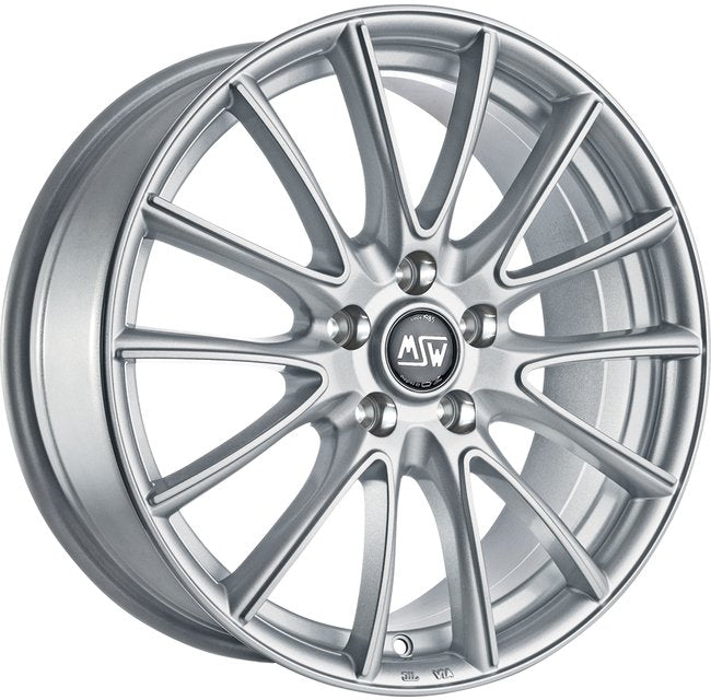 Cerchio in Lega MSW 86 15x6 ET32 4x108 FULL SILVER CERTIFICATO NAD