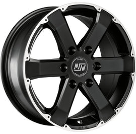 Cerchio in Lega MSW 46 17x7.5 ET40 6x139 MATT BLACK FULL POLISHED CERTIFICATO NAD