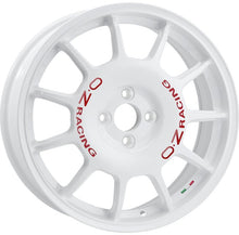 Carica l&#39;immagine nel visualizzatore di Gallery, Cerchio in lega OZ Racing LEGGENDA 17x7 ET30 4x100 RACE WHITE RED LETTERING CERTIFICATO NAD