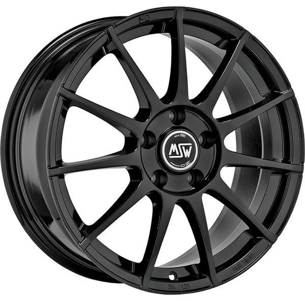 Cerchio in Lega MSW 85 16x6.5 ET38 5x100 GLOSS BLACK CERTIFICATO NAD