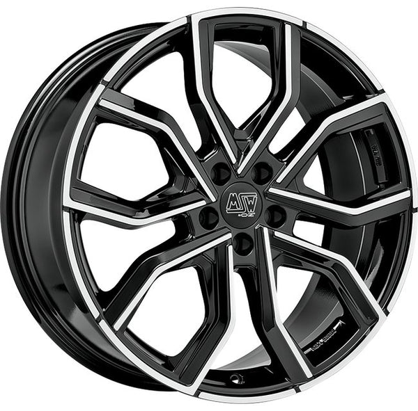 Cerchio in Lega MSW 41 19x8 ET27 5x112 GLOSS BLACK FULL POLISHED CERTIFICATO NAD