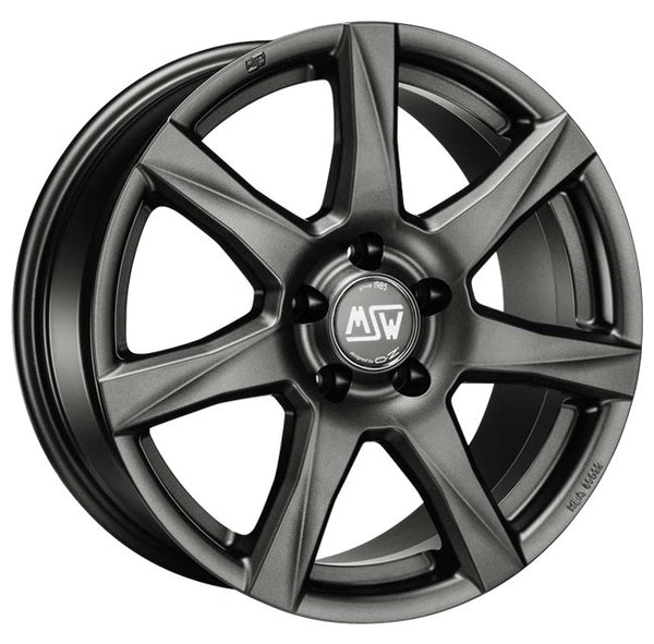 Cerchio in Lega MSW 77 15x6 ET45 5x100 MATT DARK GREY CERTIFICATO NAD