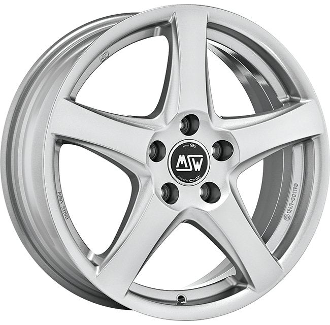 Cerchio in Lega MSW 78 17x6.5 ET50 5x108 FULL SILVER CERTIFICATO NAD