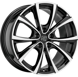 Cerchio in Lega MSW 27T 19x9.5 ET45 5x114 GLOSS BLACK FULL POLISHED CERTIFICATO NAD