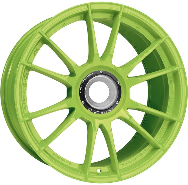 Cerchio in lega OZ Racing ULTRALEGGERA HLT CL 19x8.5 ET53 15x130 ACID GREEN CERTIFICATO NAD