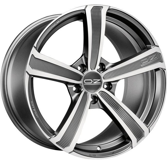 Cerchio in lega OZ Racing MONTECARLO HLT 22x9.5 ET40 5x108 MATT DARK GRAPHITE DIAMOND CUT CERTIFICATO NAD