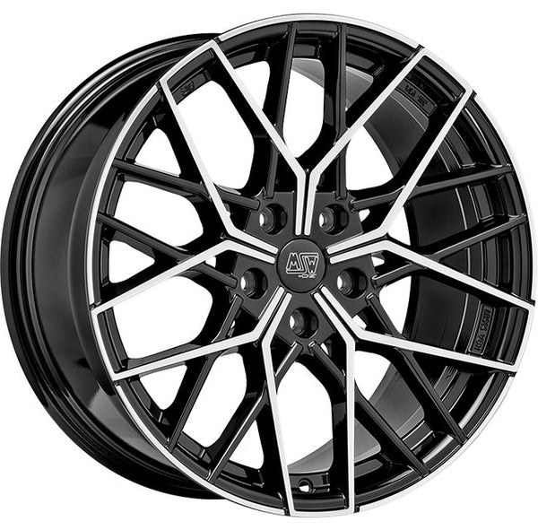Cerchio in Lega MSW 74 19x9 ET45 5x120 GLOSS BLACK FULL POLISHED CERTIFICATO NAD