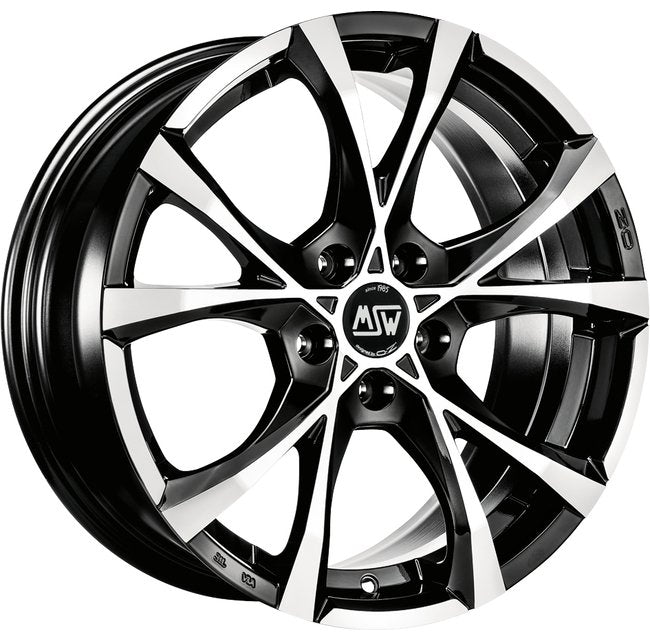 Cerchio in Lega MSW CROSS OVER 17x7.5 ET40 5x114 GLOSS BLACK FULL POLISHED CERTIFICATO NAD