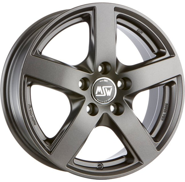 Cerchio in Lega MSW 55 16x6.5 ET40 5x110 MATT DARK GREY CERTIFICATO NAD