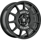 Cerchio in lega SPARCO TERRA 17x7.5 ET48 5x100 MATT BLACK WHITE LETTERING CERTIFICATO NAD