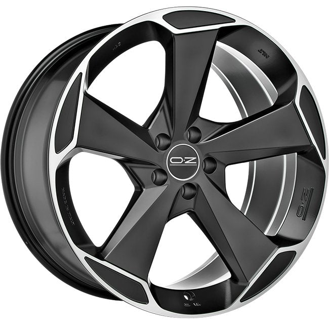 Cerchio in lega OZ Racing ASPEN HLT 21x10 ET50 5x127 MATT BLACK DIAMOND CUT CERTIFICATO NAD