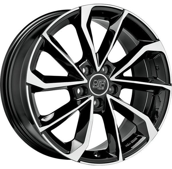 Cerchio in Lega MSW 42 18x8 ET40 5x112 GLOSS BLACK FULL POLISHED CERTIFICATO NAD