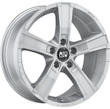 Cerchio in Lega MSW SAHARA 5 MSW  17x8 ET45 5x120 FULL SILVER CERTIFICATO NAD