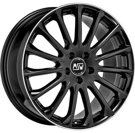 Cerchio in Lega MSW 30 20x8.5 ET20 5x112 GLOSS BLACK+DIAMOND LIP CERTIFICATO NAD
