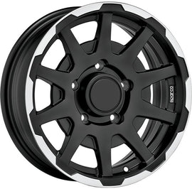 Cerchio in lega SPARCO DAKAR 16x5.5 ET5 5x139 MATT BLACK LIP POLISH CERTIFICATO NAD