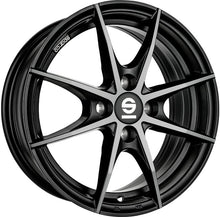 Load image into Gallery viewer, Cerchio in lega SPARCO TROFEO 4 17x7 ET47 4x108 FUME BLACK FULL POLISHED CERTIFICATO NAD