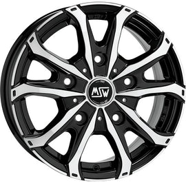 Cerchio in Lega MSW 48 VAN 18x7.5 ET53 5x130 GLOSS BLACK FULL POLISHED CERTIFICATO NAD