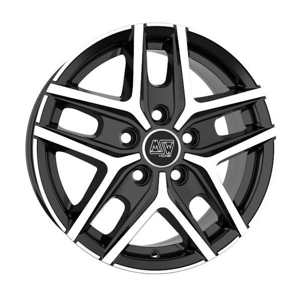 Cerchio in Lega MSW 40 VAN 16x6.5 ET48 5x118 GLOSS BLACK FULL POLISHED CERTIFICATO NAD