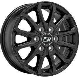 Cerchio in Lega MSW 48 VAN 6 HOLES 16x6.5 ET68 6x125 MATT BLACK CERTIFICATO NAD