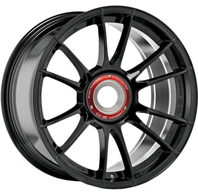 Cerchio in lega OZ Racing ULTRALEGGERA HLT CL 19x8.5 ET53 15x130 GLOSS BLACK CERTIFICATO NAD