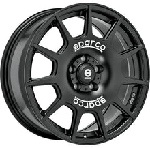 Load image into Gallery viewer, Cerchio in lega SPARCO TERRA 17x7.5 ET45 5x114 MATT BLACK WHITE LETTERING CERTIFICATO NAD