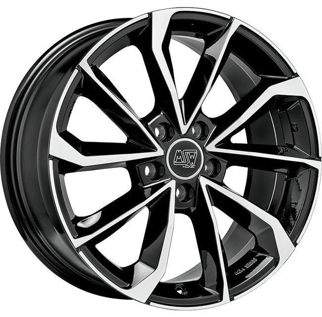 Cerchio in Lega MSW 42 18x8 ET35 5x110 GLOSS BLACK FULL POLISHED CERTIFICATO NAD
