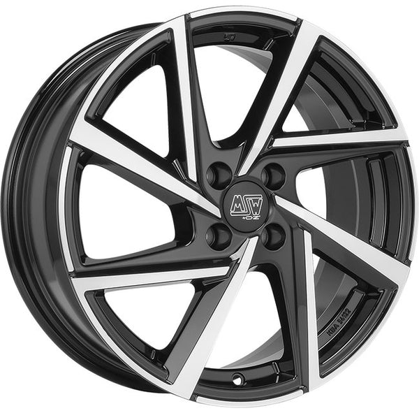 Cerchio in Lega MSW 80-4 16x6.5 ET45 4x100 GLOSS BLACK FULL POLISHED CERTIFICATO NAD