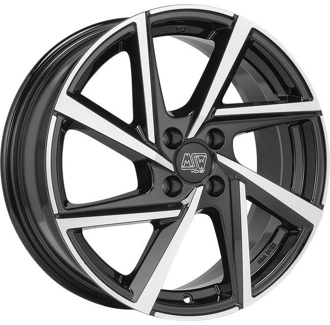 Cerchio in Lega MSW 80-4 16x6.5 ET32 4x108 GLOSS BLACK FULL POLISHED CERTIFICATO NAD