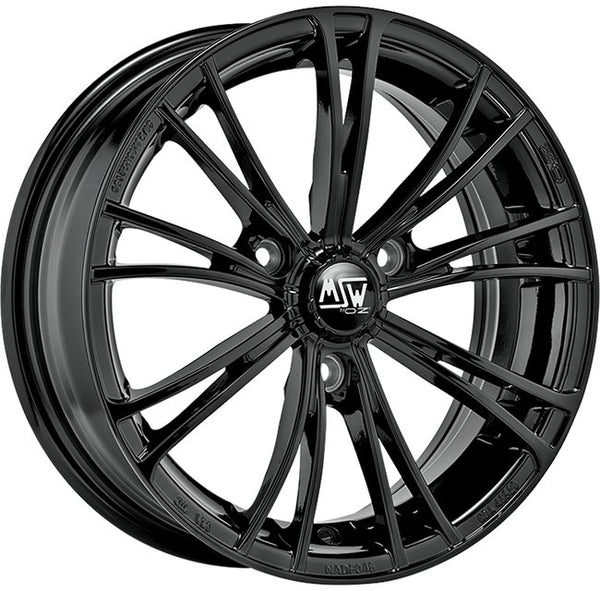Cerchio in Lega MSW X2 MSW  15x5.5 ET30 3x112 GLOSS BLACK CERTIFICATO NAD