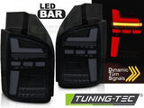 Fanali Posteriori LED BAR Neri SMOKE sequenziali per VW T5 10-15