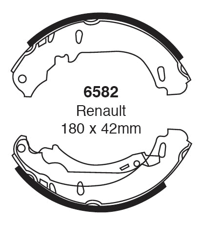 Ganascia Freno EBC Posteriore DACIA Logan 1.2 Cv  dal 2009 al 2012 Pinza  Diametro disco 0mm