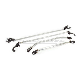 Anteriore e Posteriore Set da 4 Barre di Irrigidimento Argento Alluminio Honda Civic ED EE EG EJ,CRX ED EE,Del Sol EH EG, Integra DC2
