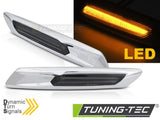 Frecce Parafanghi Argento SMOKE sequenziali LED per BMW Serie 5 F10/F11 10-13