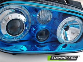 Fari Anteriori ANGEL EYES BLUE per VW GOLF MK4 09.97-09.03